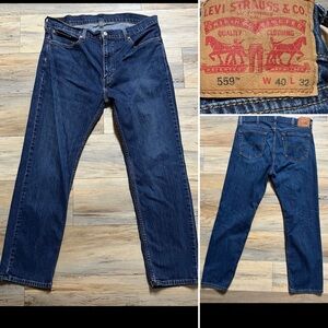 *EUC* Levi's 559 - Mens Size 40x32 - Relaxed Straight Leg Jeans 4
